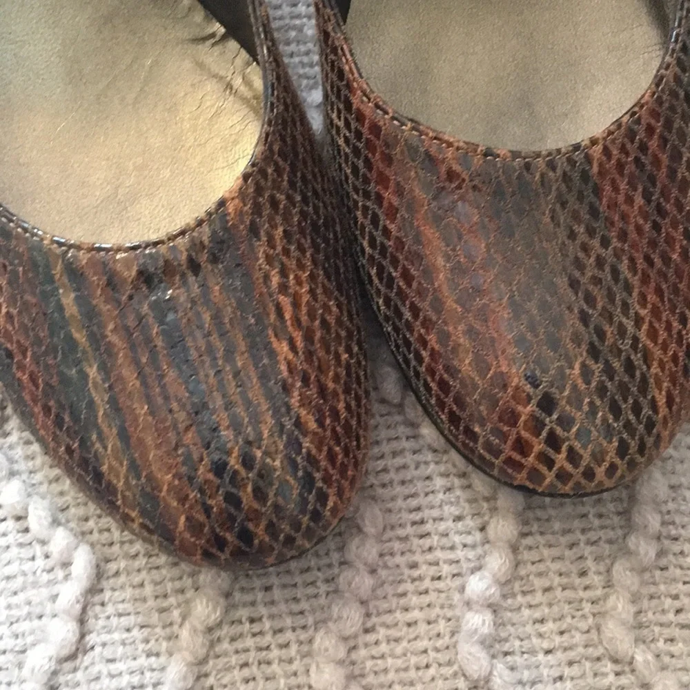 Stuart Weitzman Snakeskin Wedges